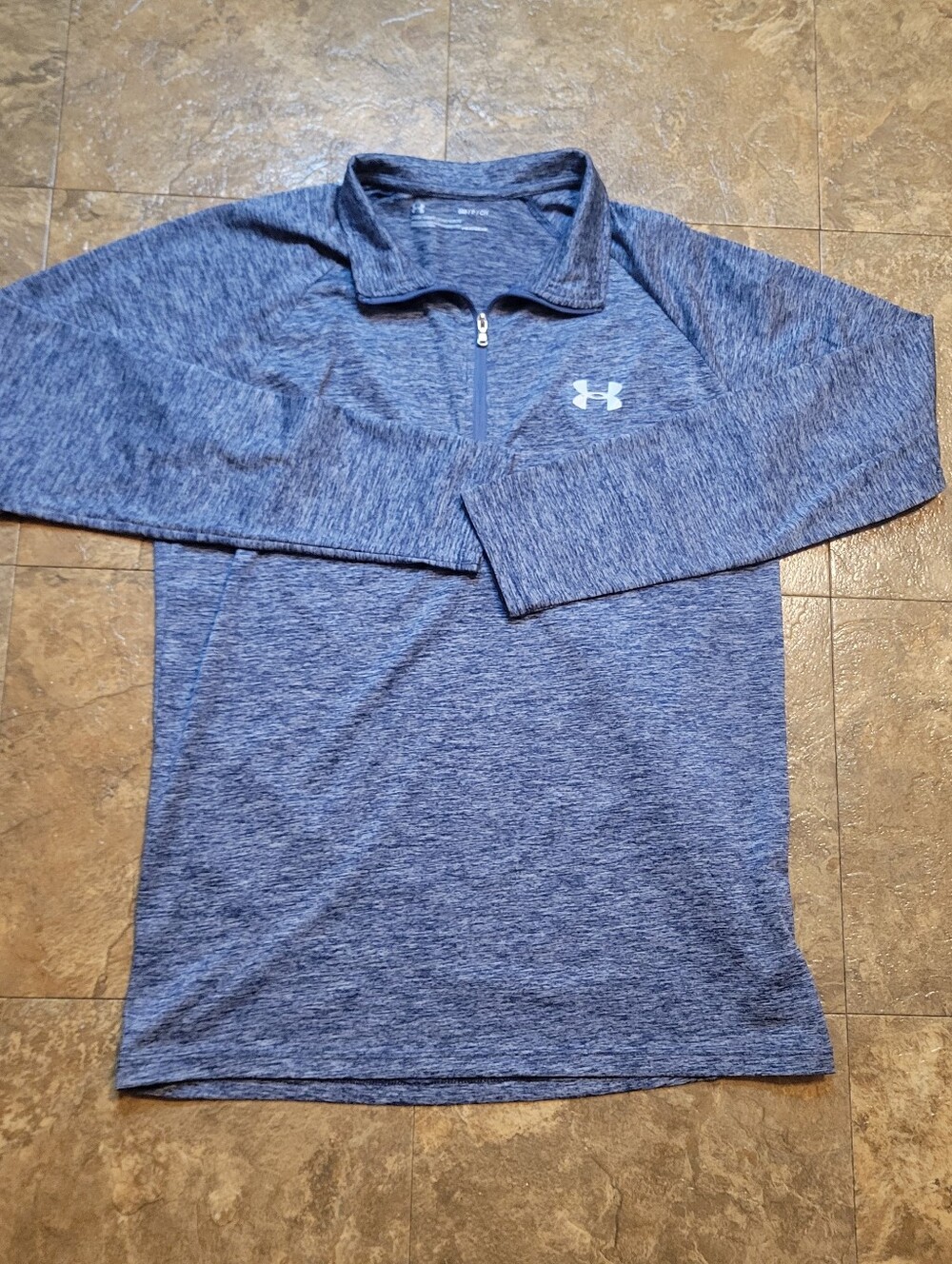Under Armour UA Tech 1/2 Zip Long Sleeve Shirt Mens Small Loose Blue Pullover